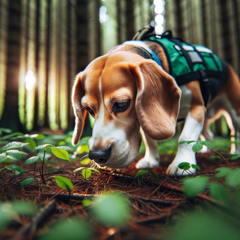 Beagle on a Scent Trail