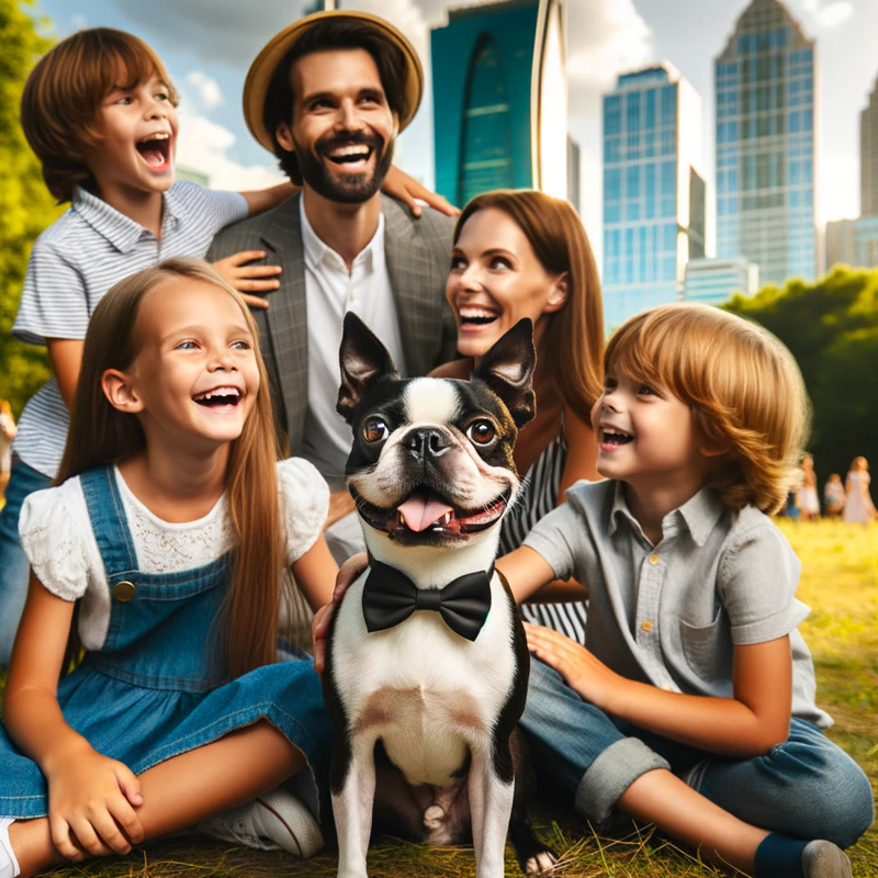 Boston Terrier Family Portrait