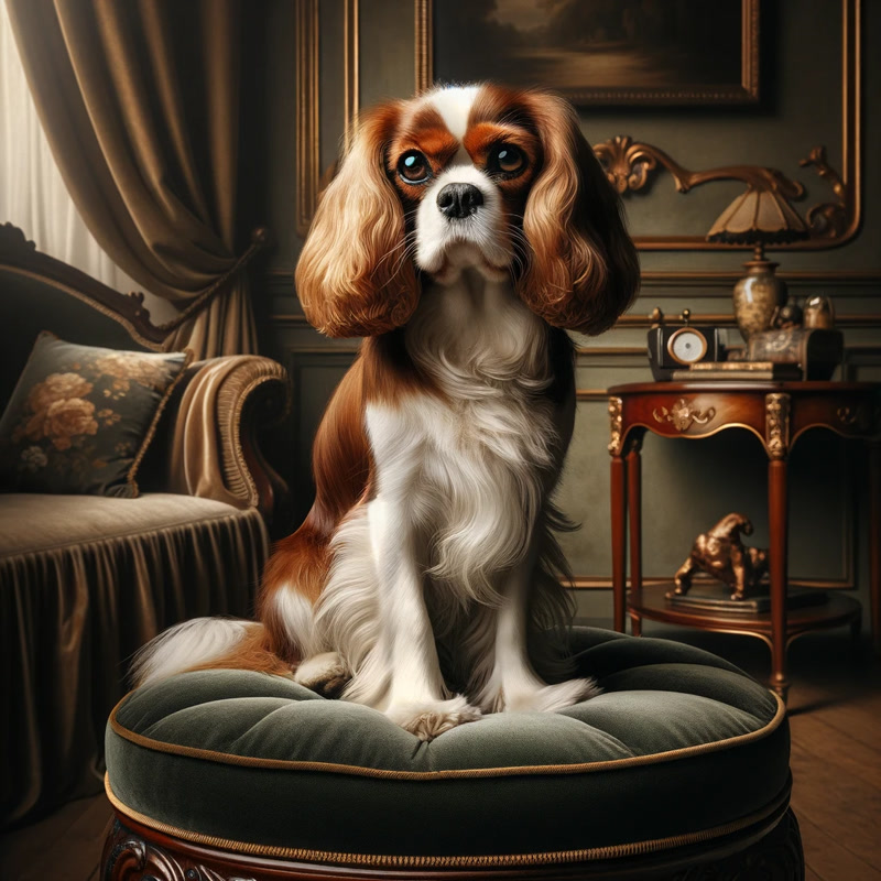 Elegant Portrait of a Cavalier King Charles Spaniel