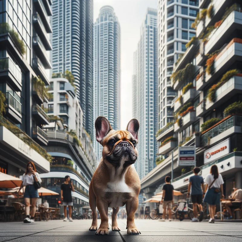 French Bulldog in an Urban Setting