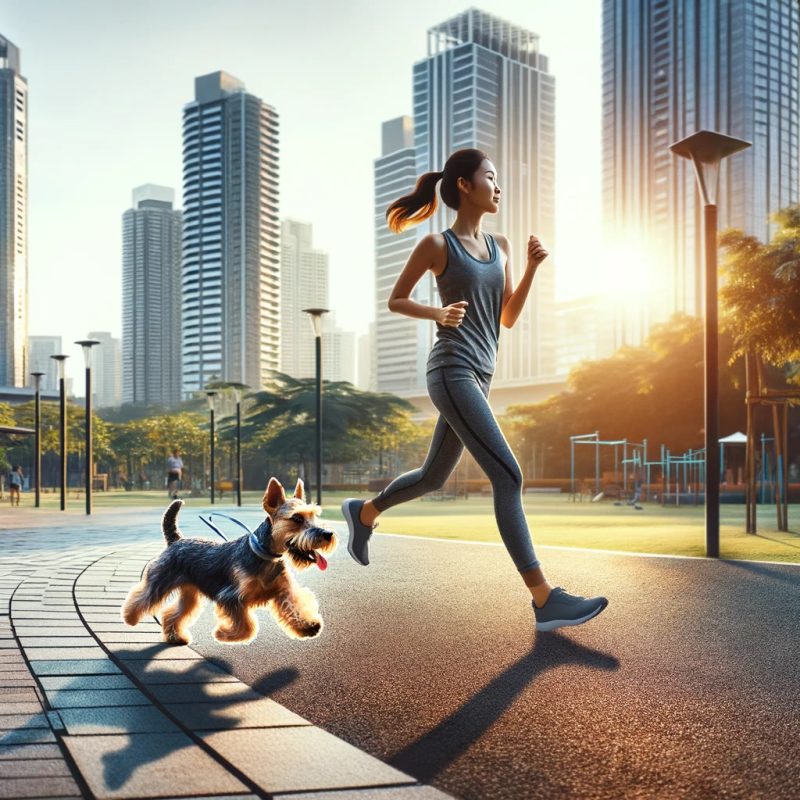 Active Lifestyle with a Dog in Urban Setting