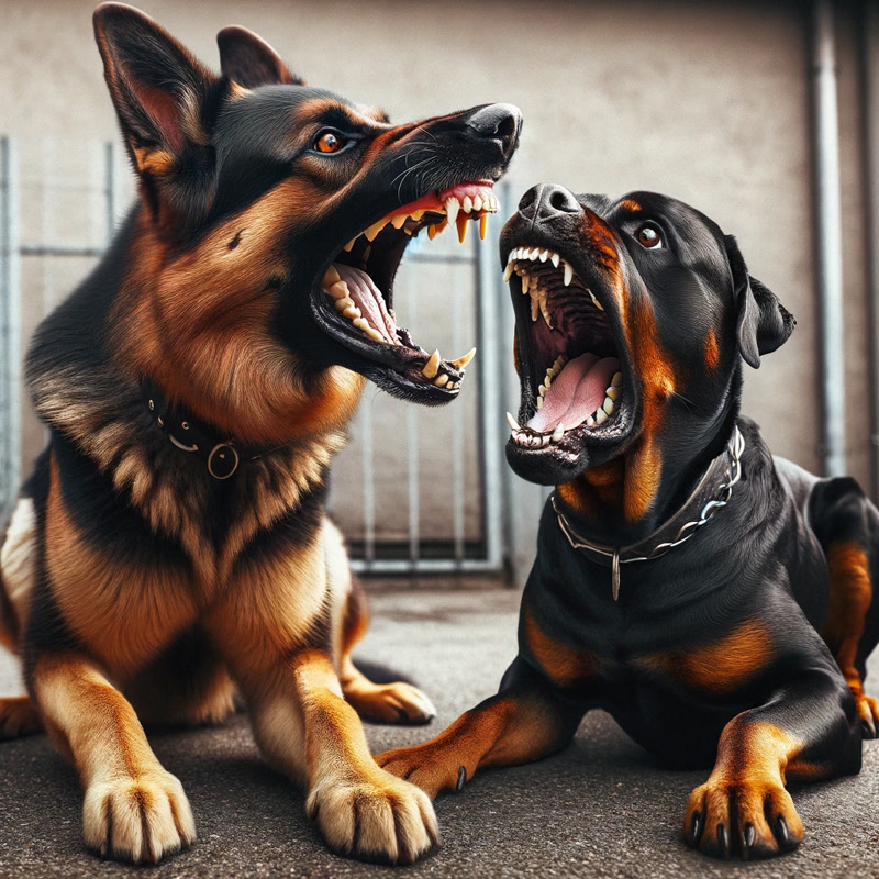 Dogs Exhibiting Aggressive Behavior