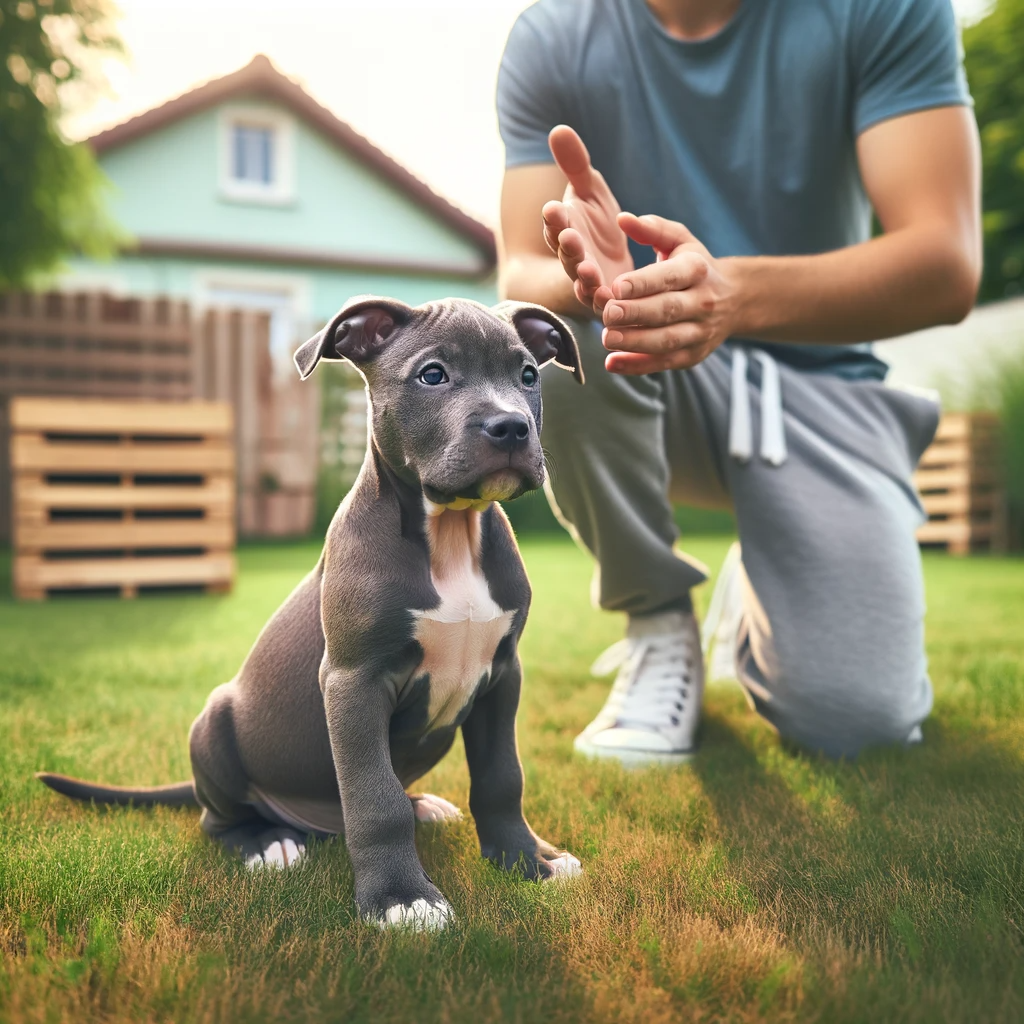 Pitbull Puppy and Owner Training Session