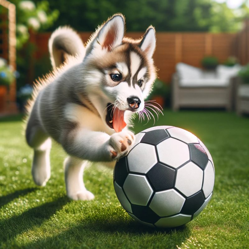Playing with a soccer ball