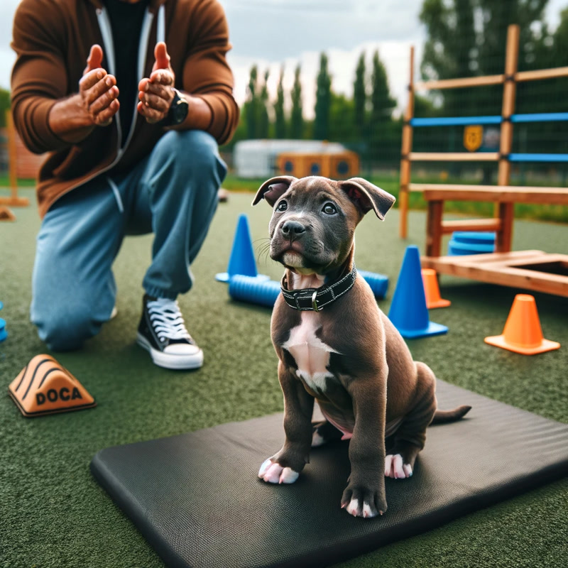 Training Session with Pitbull Puppy