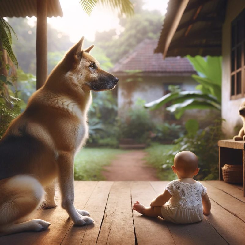Dog and Baby A Protective Companion