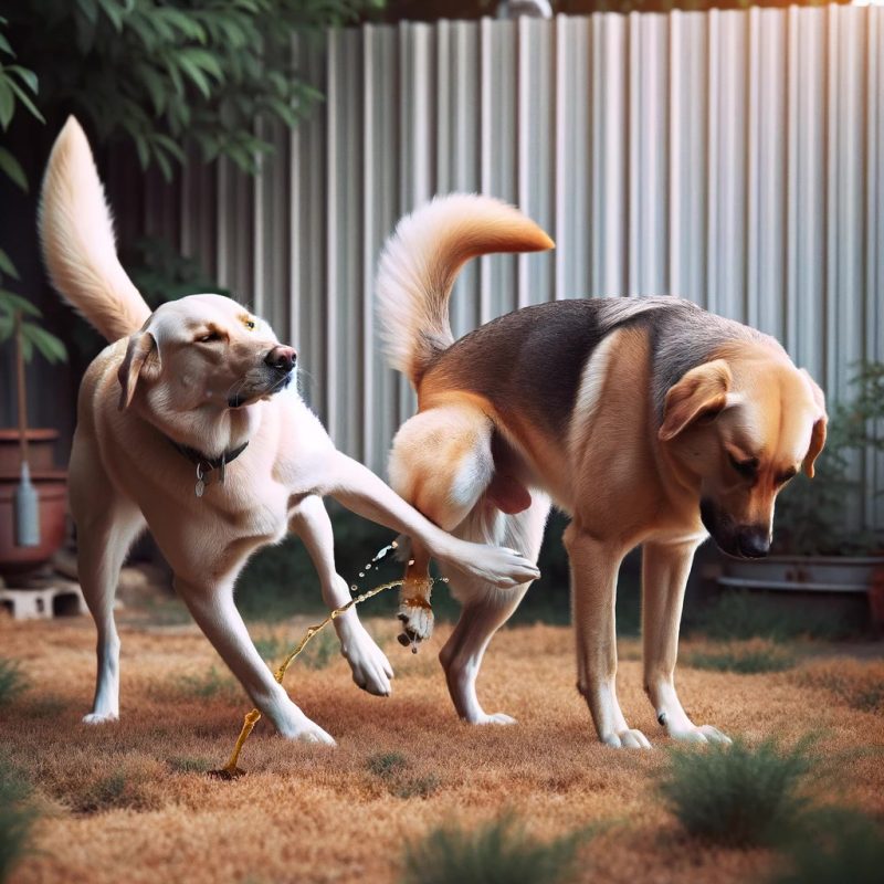 Dogs Marking Each Other